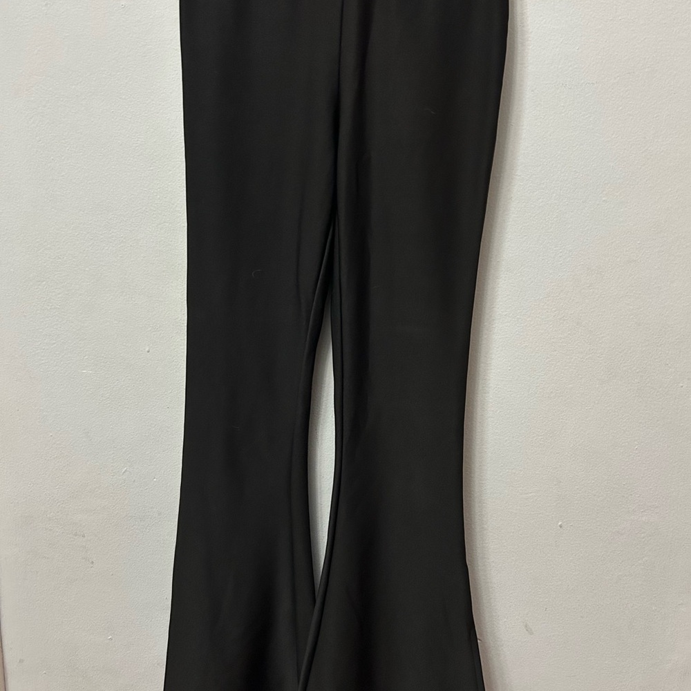 Soho Apparel Elastic Black Flared Pants